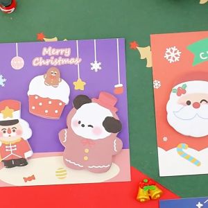 Sticky Notes Natal / Memo Stick Note Kertas Tempel Christmas Santa Klaus Rusa Kutub Kelinci Cute Lucu Imut