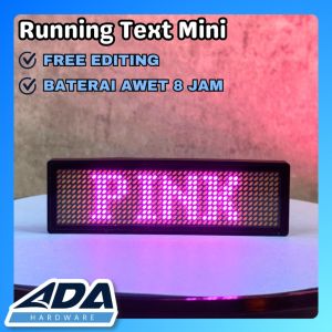 LED Teks Berjalan teks bisa edit lewat Aplikasi HP Digital LED Text Running Nametag