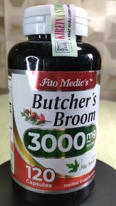 Viên uống Cây đậu chổi tăng lưu thông máu Giảm giãn tĩnh mạch và trĩ Fito Medic’s Butchers Broom 1500 mg 120 viên