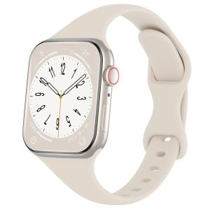 Thin Silicone Strap For Apple Watch 40mm 44mm 45mm 41mm 38mm 42mm Solid Color Strap Bracelet For IWatch Series 1 2 3 4 5 6 SE 7