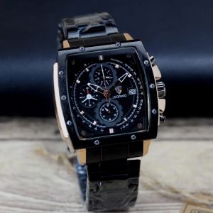Jam Tangan Pria Leopard 8829 Tali Rantai Sport Tanggal Chronograp Aktif Original