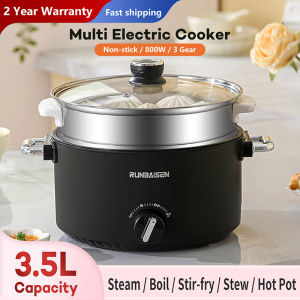 [COD]Electric Cooker 5L Large Capacity 1000W Multifunction Cooker Non-Stick Electric Pot Rice Cooker with Steamer Electric Frying Pan