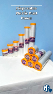 Renovation Plastic Dust Cover | Plastic Cover for Dust Protection | Dust Cover for Furniture | Painting | Masking Tape