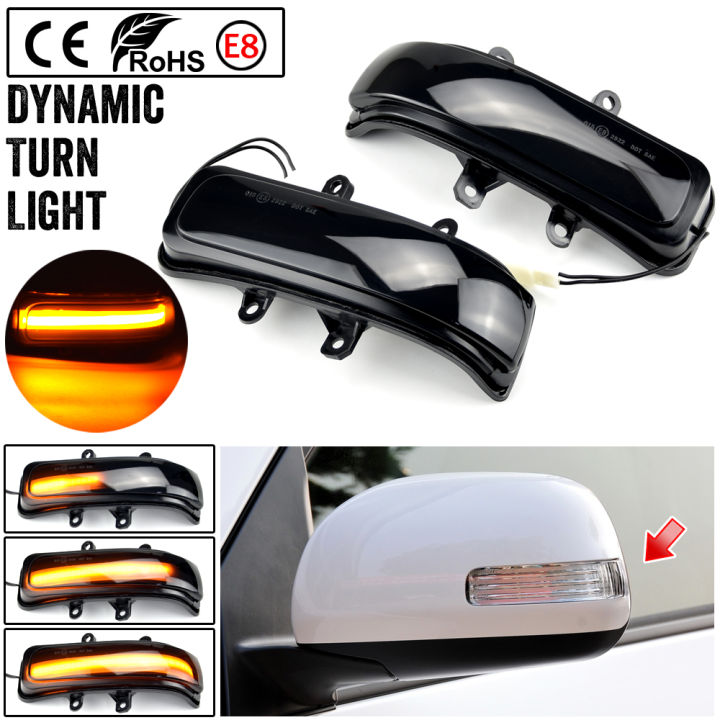 2Pcs Smoke Lens Side Rearview Mirror Dynamic LED Turn Signal Light ...