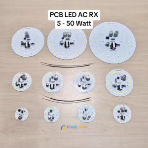PCB Lampu LED RX 5 7 9 12 15 18 20 23 25 30 40 45 50 Watt Mesin Lampu PCB LED AC Nyala Super Putih