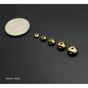 Pure Copper Abacus Beads Solid Copper Flat Beads Spacer Beads Washer DIY Rudraksha Accessories Prayer Beads Accessories