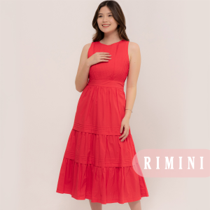 RIMINI - Dress Remaja Casual Tanpa Lengan Stipes Ruffle xs-xl - Zerlina Dress - 525306-1