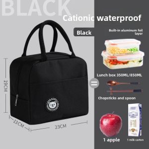 Insulated Lunch Bag with Waterproof and Oil-Resistant Features