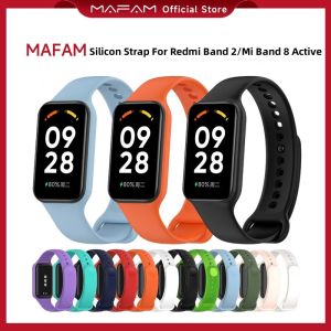 MAFAM【🚀Ready Indonesia】✨ Strap Redmi Band 2 Silikon Sport Wrist Bands Tali Untuk Xiaomi Redmi Band 2 Replacement Accessories Strap Mi Band 8 Active Tali Waterproof One Size 5.5"-8.7"