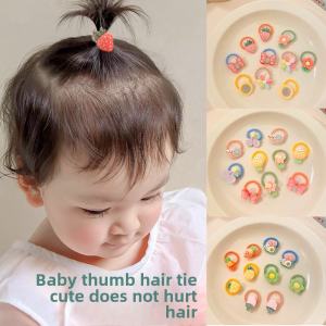 Adorable Cartoon Baby Hair Ties Fleece Thumb Elastic Bands Childrens Headwear Infant Rubber Bands Hair Accessories for Girls