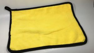 Khăn Lau Xe Hơi Xe Máy Sợi Microfiber 2 Mặt Vàng - Xám Có Quai Treo  Khăn Lau Xe Ô Tô Xe Hơi Siêu Thấm Cực Dày Không Xù Lông