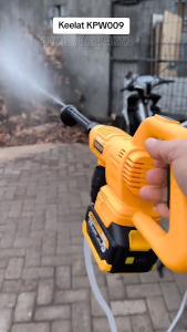 KEELAT KPW009 Cordless Water Jet Car Washer 20V High Pressure Spray Gun Portable Cleaner for Car Floor Wall Outdoor Use
