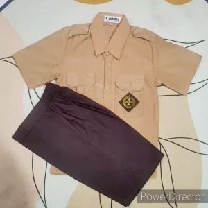 Setelan Pramuka penggalang laki laki Baju Pendek Celana Pendek kelas 1-6 sd