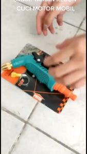 SELANG AIR 10 METER + SEMPROTAN AIR CUCI MOTOR HOSE NOZLE TAMAN KEBUN COD