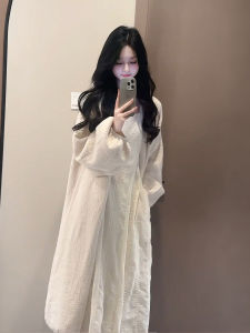 XUECAIQI | Spring French Gentle Loose Knit Cardigan and Dress Set