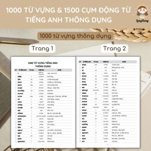 🌈 1000 từ vựng & 1500 cụm động từ tiế.ng Anh thông dụng
