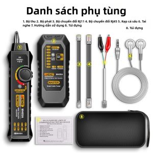 Máy Dò Cáp Mạng ANENG M469A Tích Hợp Đèn Pin Chống Nhiễu Định Vị Điểm Đứt Cáp Tương Thích RJ11/RJ45 Phân Tích Mạng