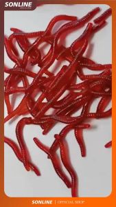 SONLINE 50pcs 3.5cm Soft Worm Umpan Cacing Buatan Soft Bait WormCacing