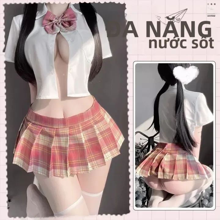 Sexy Short Skirt School Uniform Set Cute Sweet Sleepwear Outfit College Bé Gái Jk Mini Dress Pure Desire Sailor Suit Outfit