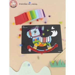 ของเล่นเด็ก ขยำกระดาษแต่งภาพ กิจกรรมเด็กแก้เบื่อ เสริมพัฒนาการ ของเล่นศิลปะเด็ก DIY