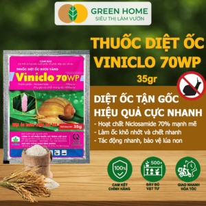 Thuốc Diệt Ốc Bươu Vàng Viniclo 70WP GreenHome Gói 35gr Diệt Sạch Ốc An Toàn Cho Lúa