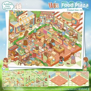 Fairy Tale Cartoon 3D Stacking Landscape Decorative Large Sized Stickers