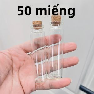 50 Chiếc 11x22x80mm 20Ml Thủy Tinh Ống Nghiệm Lọ Có Nút Chai Chặn Thân Thiện Với Môi Trường Mini Hộp Đựng Thủ Công Bảo Quản Tự Làm Quà Tặng