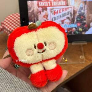 Cute Apple Plush Toy Bag Charm Christmas Gift Student Girl Keychain Backpack Decorations Soft Cuddly Toy from China