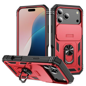 For iphone 17 Pro Max 17 Air 17E 16 15 14 13 12 11 Pro Phone Protection Case Slide Camera Case 360 Degree Rotate Kickstand Cover