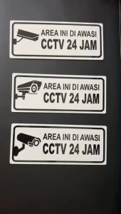 YS Sign Board Akrilik CCTV 24 Jam /papan penanda CCTV