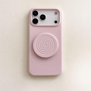 เคสโทรศัพท์ซิลิโคนหรูหราสำหรับ iPhone 17 Air 17 16 15 14 Pro Max พร้อมที่ยึดซ่อนในตัว ป้องกันการกระแทก พร้อมขาตั้ง