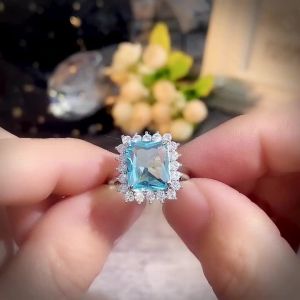 Huitan Thanh Lịch Nhẫn Đính Đá Cubic Zirconia Dành Cho Nữ Thời Trang Cao Cấp Cưới Ban Nhạc Phổ Thiết Lập Hình Dạng Hình Học Kỷ Niệm Trang Sức Dự Tiệc