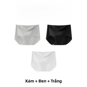 MiiOW | Quần lót tam giác mỏng bằng lụa băng không đường may thoáng khí mùa hè cho nữ quần lót cotton nguyên chất cạp giữa kháng khuẩn