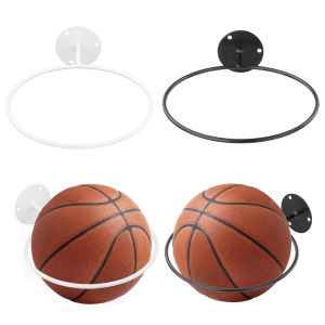 2 Colors Basketball Wall Storage Display Holder Universal Sports Ball Holder Wall Mounted Ball Rack