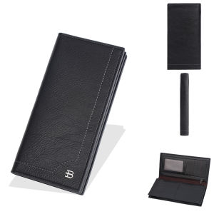 MLZH | Mens Long Wallet Multiple Card Anti Theft High-end Thin Zippered Leather Wallet