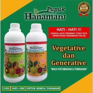 PUPUK HANAMARU  500ml ORIGINAL - VEGETATIF & GENERATIF - UNTUK SEMUA JENIS TANAMAN 500ML