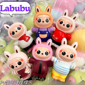 Labubu Slow Rebound Doll Toy Soft Stress Relief Decompression Toy Cute Pinch Kids Toys Cartoon Desktop EVA Ornaments