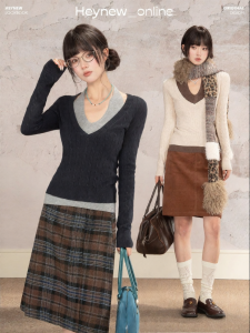 loveheynew | Quần Áo Knitwear Cổ Rùa Phong Cách Tầng Đa Màu