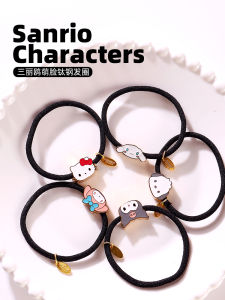 Sanrio Officially Authorized Cute Face Titanium Steel Hair Ring All-Match and Cute Cartoon Girlish Ponytail Rubber Band Hair Accessories