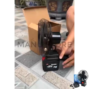 Quạt Tích Điện Pin 10 Cell Dùng Liên Tục 8H Quạt Pin Makita Quạt Để Bàn Tích Điện 2 Cấp Độ Gió Siêu Mát - Quạt Tích Điện Lõi Đồng Cao Cấp