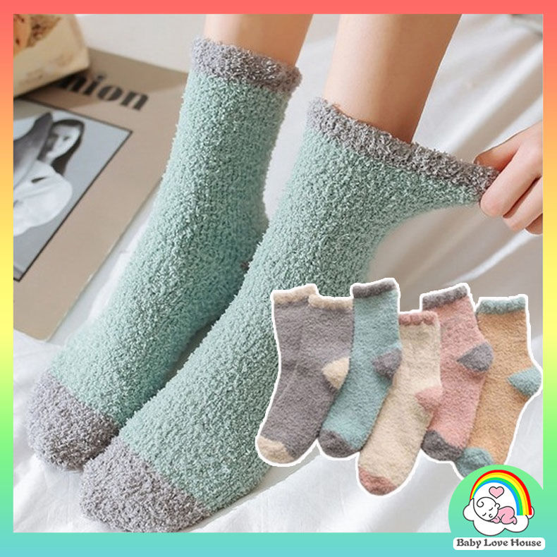 Womens Coral Fleece Confinement Socks Warm Socks Thickened Floor Socks Maternity Socks