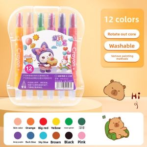XUEDELE | Rotating Colorful Wax Crayons 24 Colors