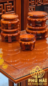 Đế tròn gỗ  kỷ váy tròn kê tượng phật  kê đồ phong thủy  kê đồ nặng chạu bình hoa cây cảnh - Kích Thước từ 14 cm - 22 cm gỗ hương