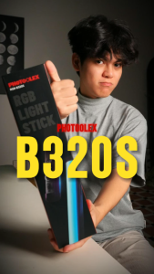 PHOTOOLEX B320-S ไฟแท่ง RGB อุณหภูมิสี 2500-9900K CRI 96+ แบตเตอรี่ 5200mAh กำลังไฟ 10W LED 180 ดวง แม่เหล็ก ความสว่าง 1200Lux Type-C รีโมต แอปควบคุม