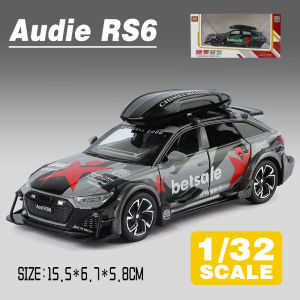 LEO 1:32 Audi RS6 Track Edition Diecast โมเดล รถอัลลอยด์รถยนต์ของเล่นคอลเลกชันของขวัญสําหรับเด็กชายสาว ของเล่นเด็ก