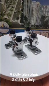 Bộ 4 pully giàn phơi thông minh