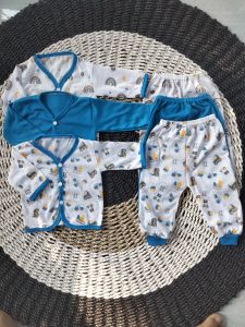 paket hemat baju bayi laki-laki 0 sampai 6 bulan seri biru/baju bayi laki-laki biru denim