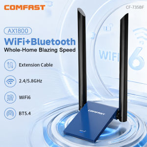 Comfast | COMFAST CF-735BF AX1800 Bộ Điều Hợp Không Dây WiFi6 BT5.4 USB3.0 Băng Tần Kép Bộ Thu Phát AP 2.4G + 5.8G Cho Máy Tính Để Bàn Máy Tính Xách Tay