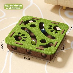 7o | Interactive Puzzle Cat Toy with Digging Mat and Bell Ball