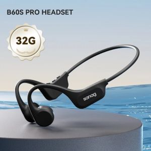 Sanag Bone Conduction Earphones Sports Headphones Collection 64GB Wireless Bluetooth 5.4 Headset IPX8 Waterproof With Microphone